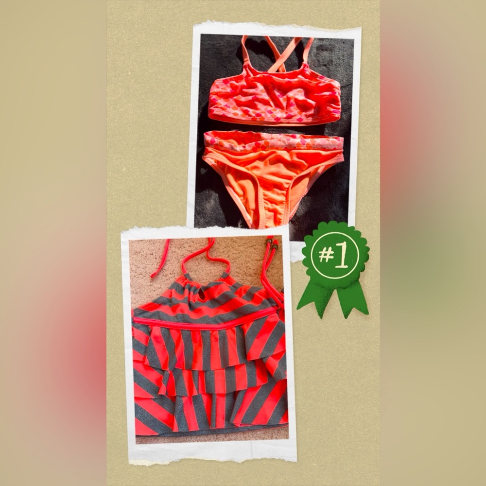Girls Swimsuits - Bundle of 2 - Like New! size 6/7